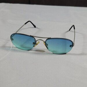 Blue Y2K Brad Pitt Sunglasses Retro Aviators